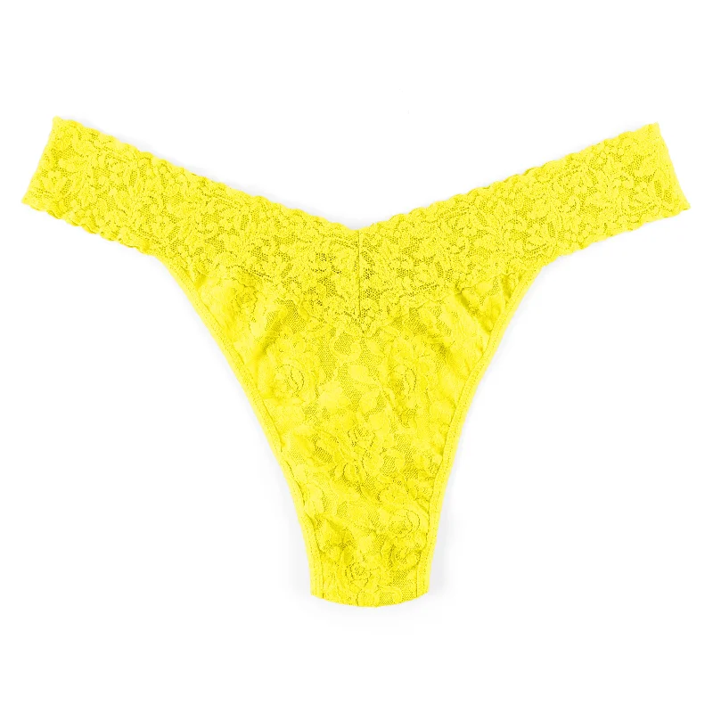 Signature Lace Original Rise Thong | Sunshine Yellow Lace Dress Bohemian