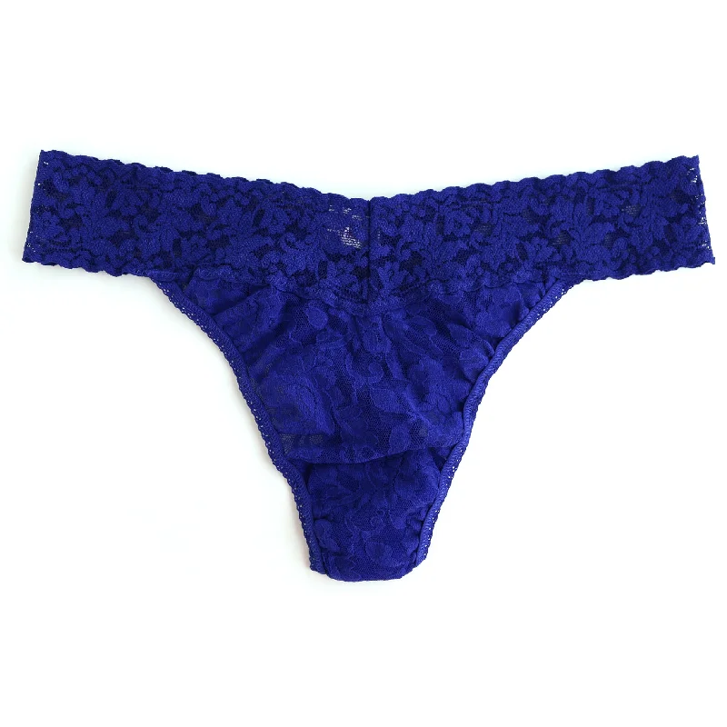 Signature Lace Original Rise Thong | Midnight Blue Lace Dress Look