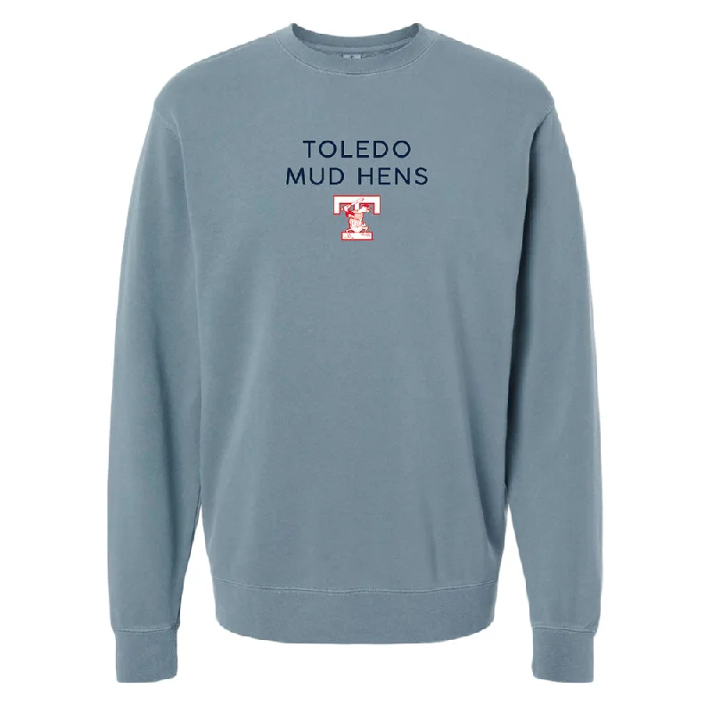 Toledo Mud Hens Minor T-logo Embroidered Crewneck Sweatshirt Casual Hoodie Sweatshirt Look