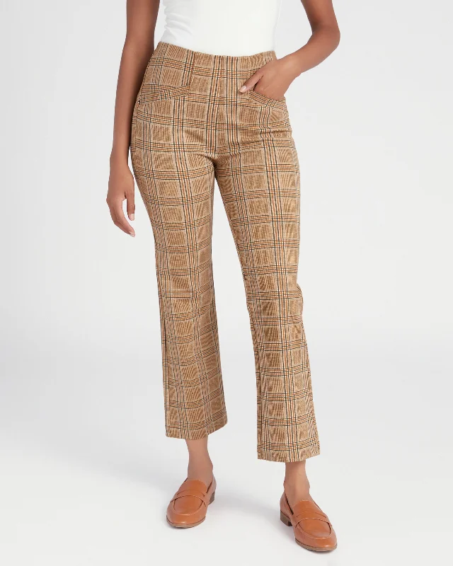 Stella Plaid Kick Flare Trousers