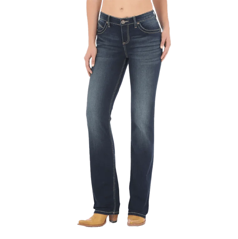 Wrangler Ladies Q-Baby Ultimate Riding Dark Blue Jeans