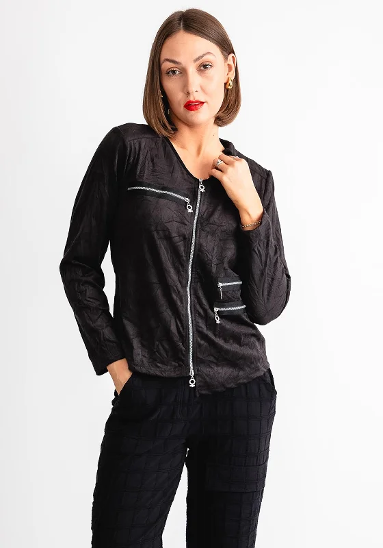 My Soul Faux Suede Zip Through Jacket, Black Women's all-season jackets