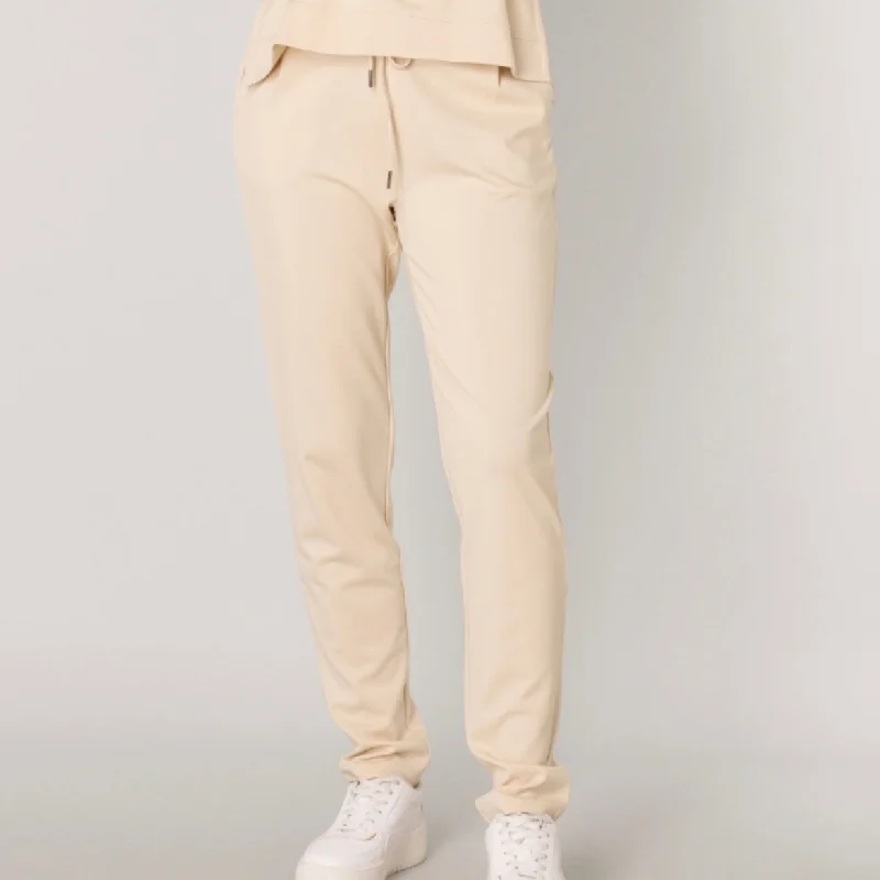 Yest light beige drawstring waist trouser