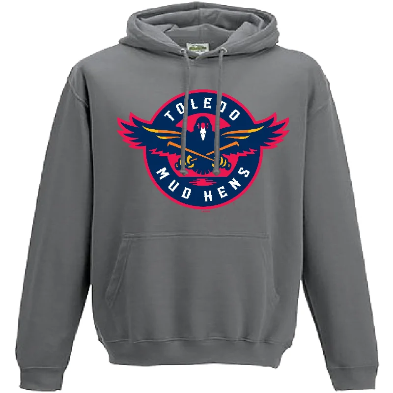 Toledo Mud Hens Round Real Hen Logo Hood Printed Sweatshirt Hoodie