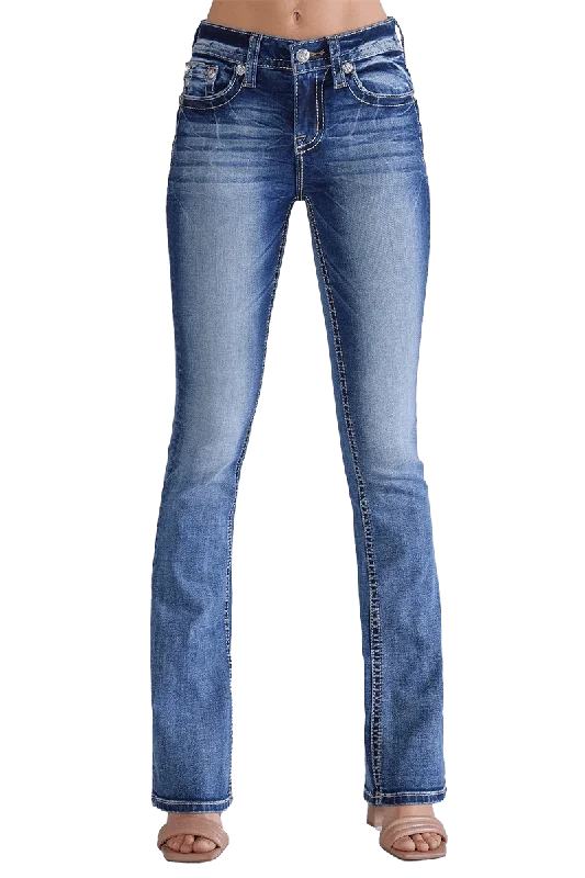 Miss Me Women's Curvy Flare Stretch Jeans