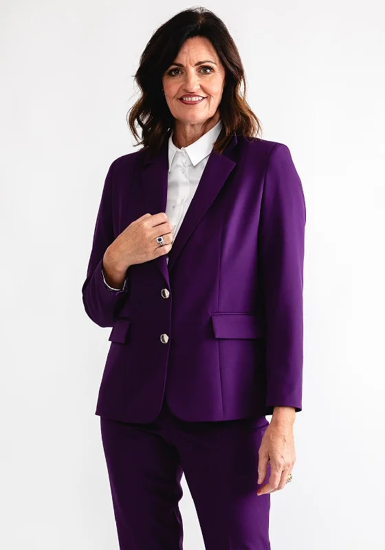 Via Veneto Dolores Blazer, Purple Women's casual jackets