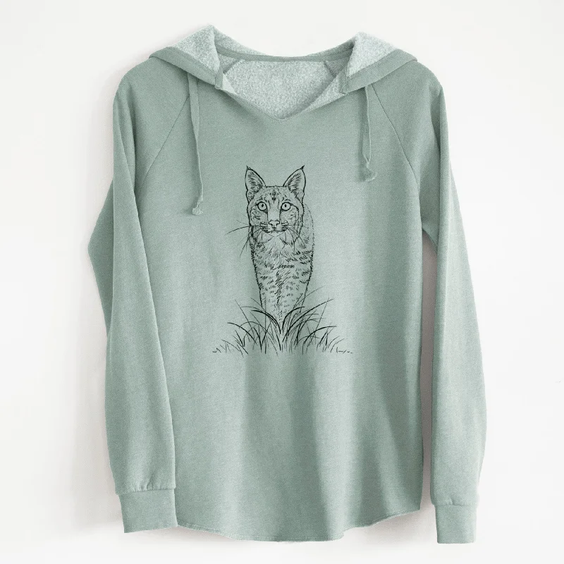 Bobcat - Lynx rufus - Cali Wave Hooded Sweatshirt Hooded Sweatshirt for Women