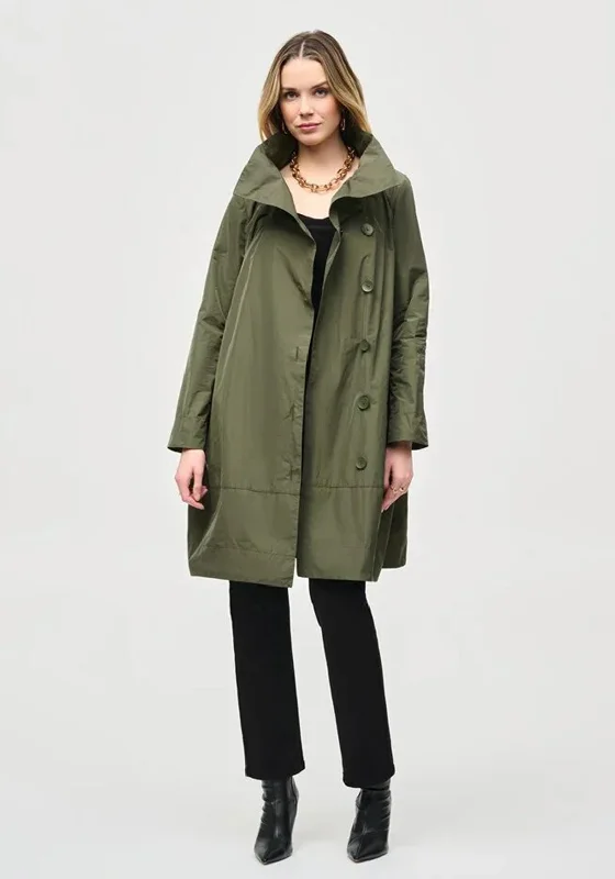 Joseph Ribkoff Asymmetric Button Coat, Green Women's edgy jackets