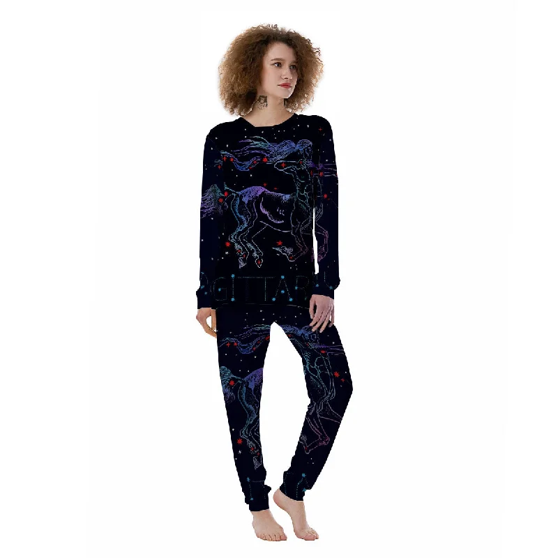 Sagittarius Constellation Sign Print Women's Pajamas Vintage pajama sets