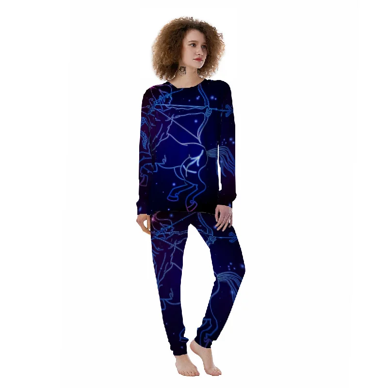 Sagittarius Sign Horoscope Print Women's Pajamas Elegant pajama sets