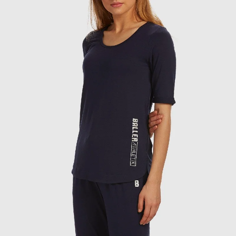 Scoop Neck Tee - Navy Blue Spa pajama sets