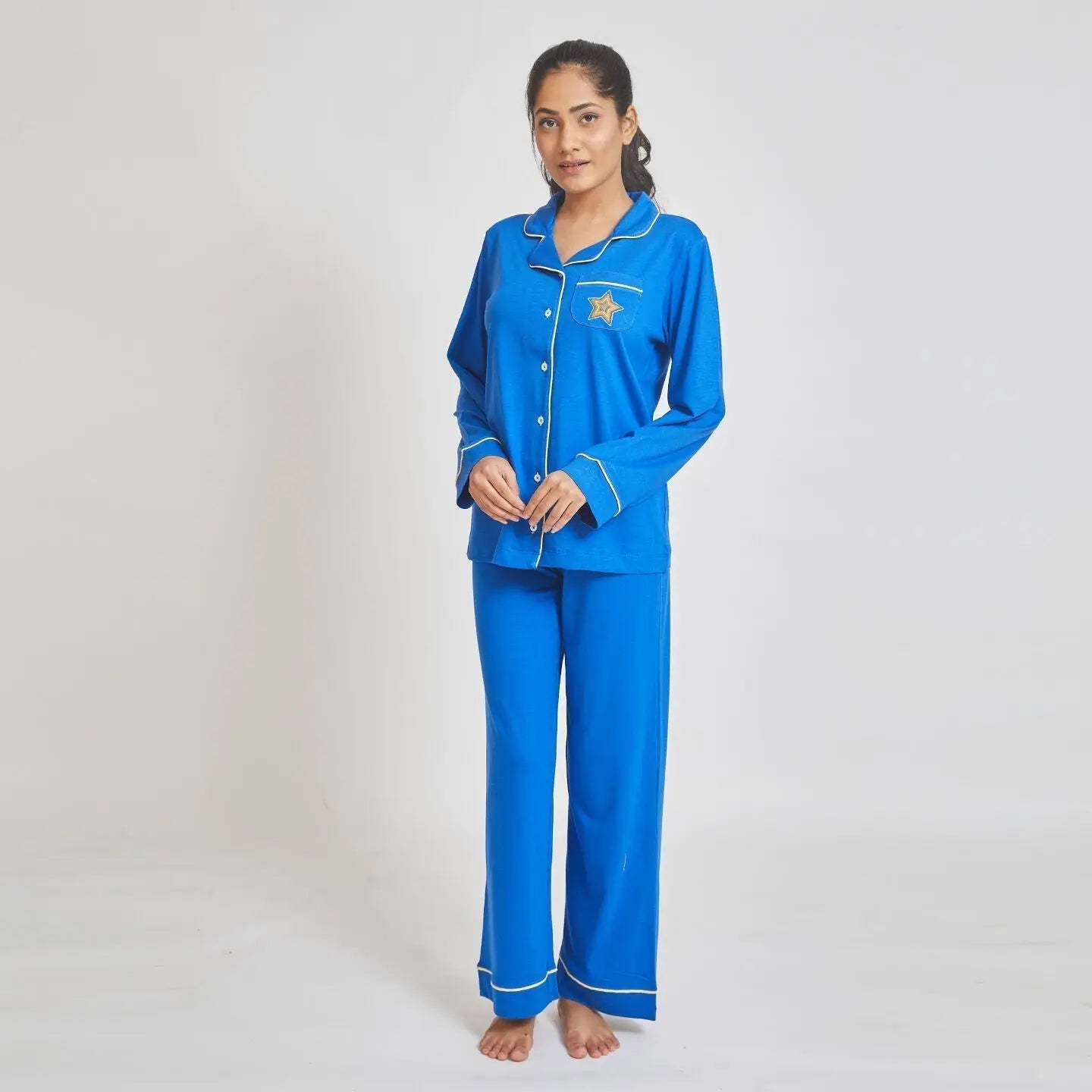 Women's Cotton Solid Printed Night Suit Set Best pajama sets for teens