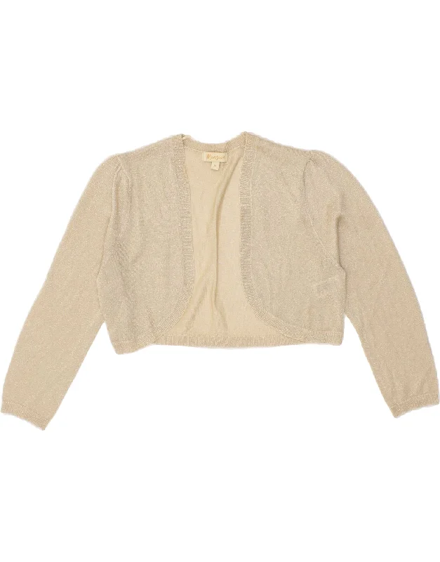 MONSOON Womens Bolero Jumper UK 12 Medium Beige Viscose Luxury sweaters