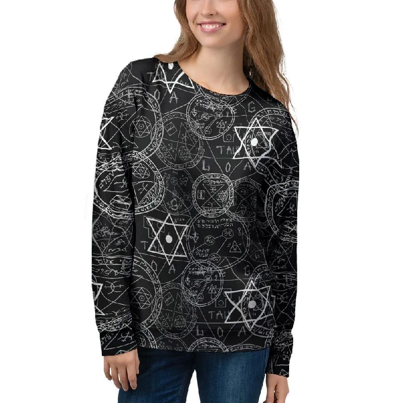 Pentagram Gothic Witch Women's Sweatshirt Silk-blend sweaters