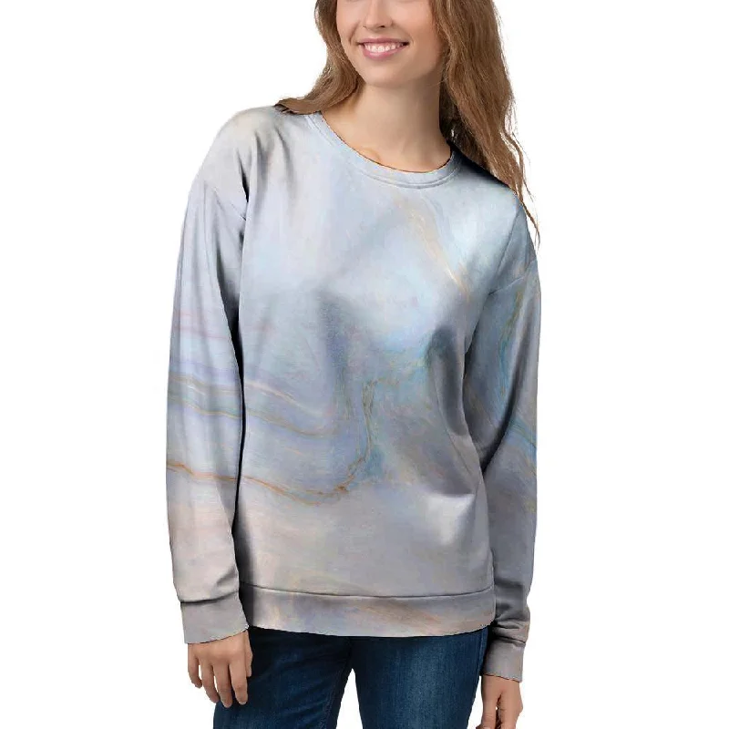 Pink Beige Marble Women's Sweatshirt Best sweaters for casual wear