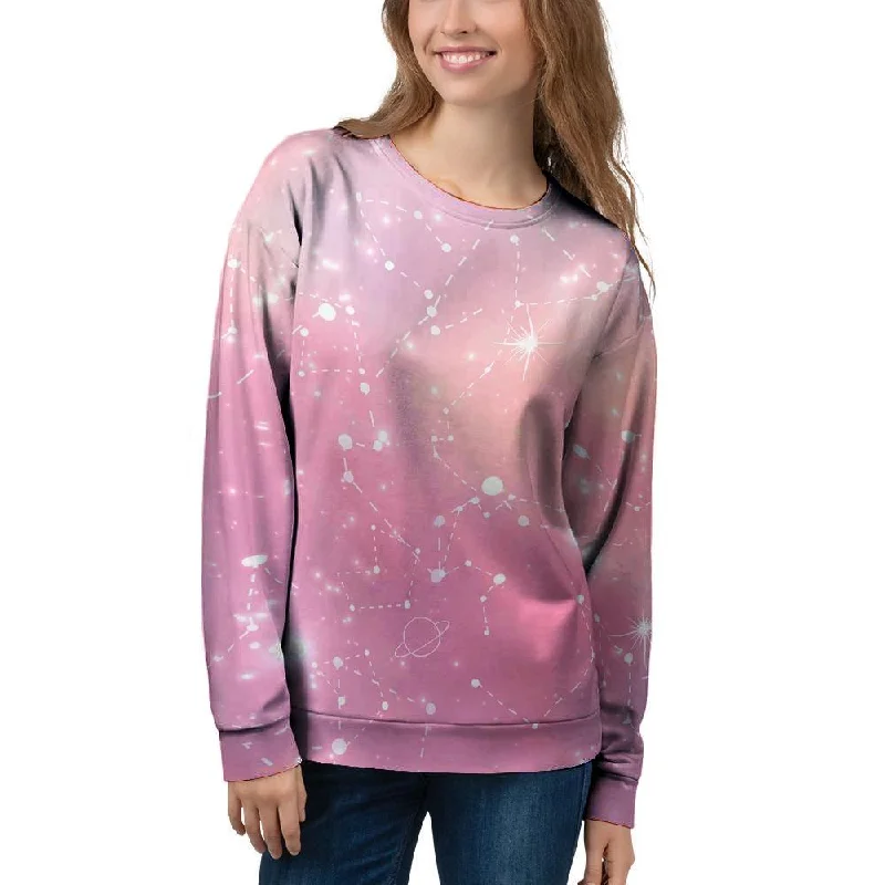 Pink Galaxy Stardust Women's Sweatshirt Adidas sweaters