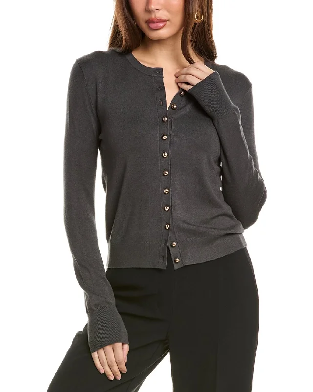 T Tahari Crewneck Cardigan Expensive sweaters