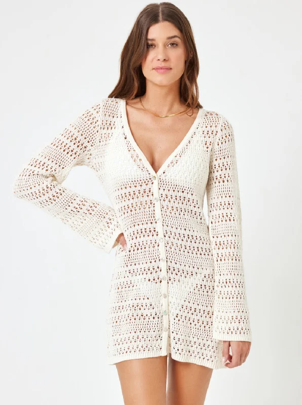 LSPACE Sofia Crochet Cover-Up Sleeveless mini dresses