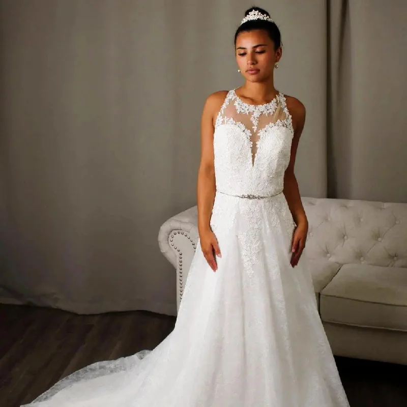 Fabiana A-line Lace Wedding Gown Formal Wedding Dress