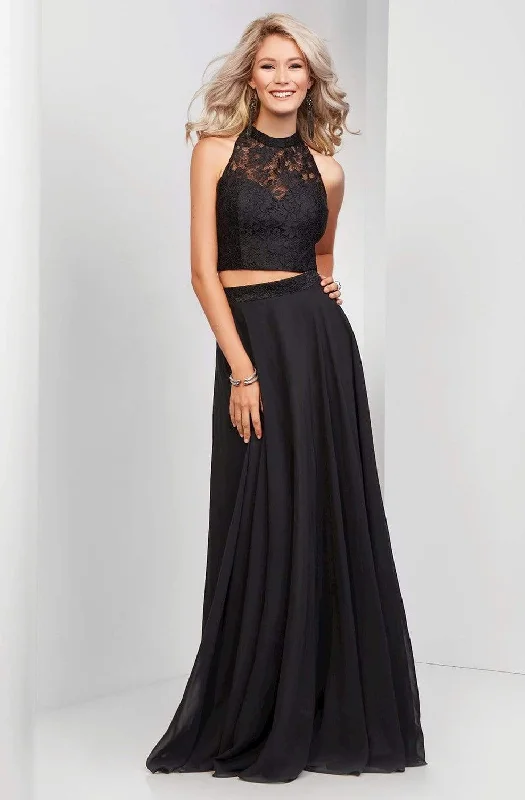 Clarisse - 3427 Two-Piece Lace Illusion Cutout Back A-Line Gown Knitted party dresses