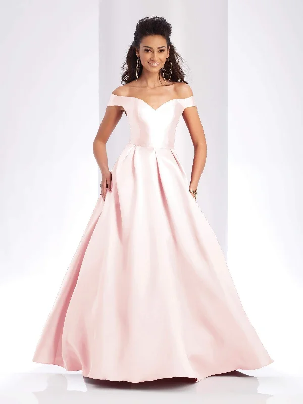 Clarisse - 3442 Off Shoulder Sweetheart Bodice Mikado Ballgown Graduation party dresses