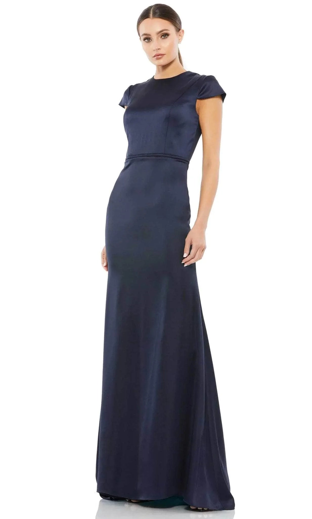 Ieena Duggal 26648 - Cap Sleeve Satin Evening Dress Holiday party dresses