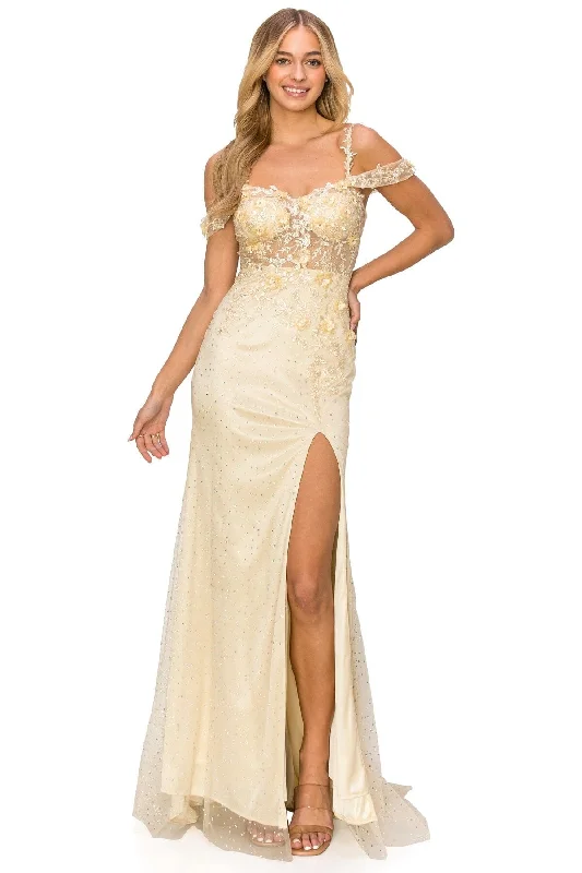 Fitted Applique Slit Gown by Cinderella Couture 8049J - Outlet Summer unclassified dresses