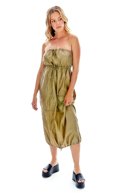 Khaki Parachute Dress Sexy unclassified dresses