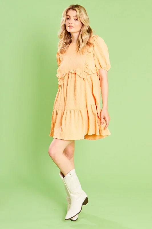 Marnie Smock Dress - Orange Trendy new unclassified dresses