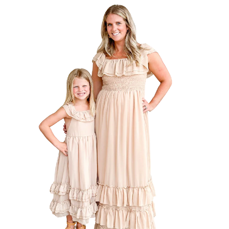 Nellie Dress Mom - Champagne Monochrome unclassified dresses