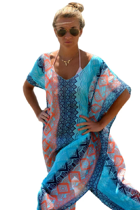 Chic Graphic Miami Beach Kaftan Poncho Gothic unclassified dresses