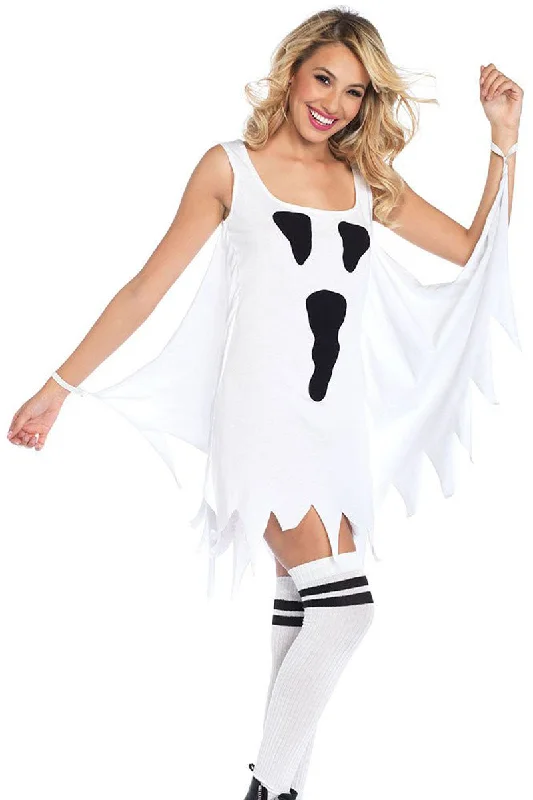 Ghost Print Jersey Dress Adult Costume Stretchy unclassified dresses