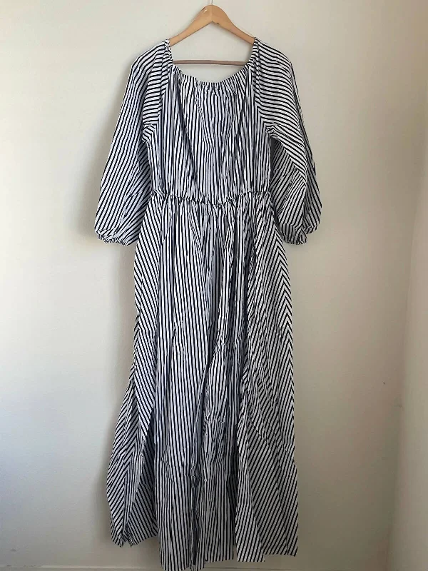 Stripe button down flowy dress Denim unclassified dresses