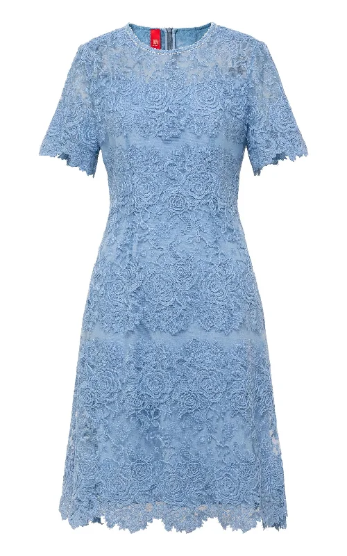 YAYING Peony Embroidered Dress Beaded unclassified dresses