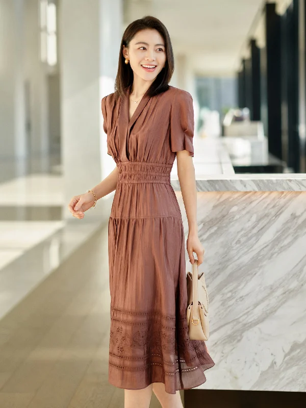 YAYING Waist-fitted Dress Color block unclassified dresses