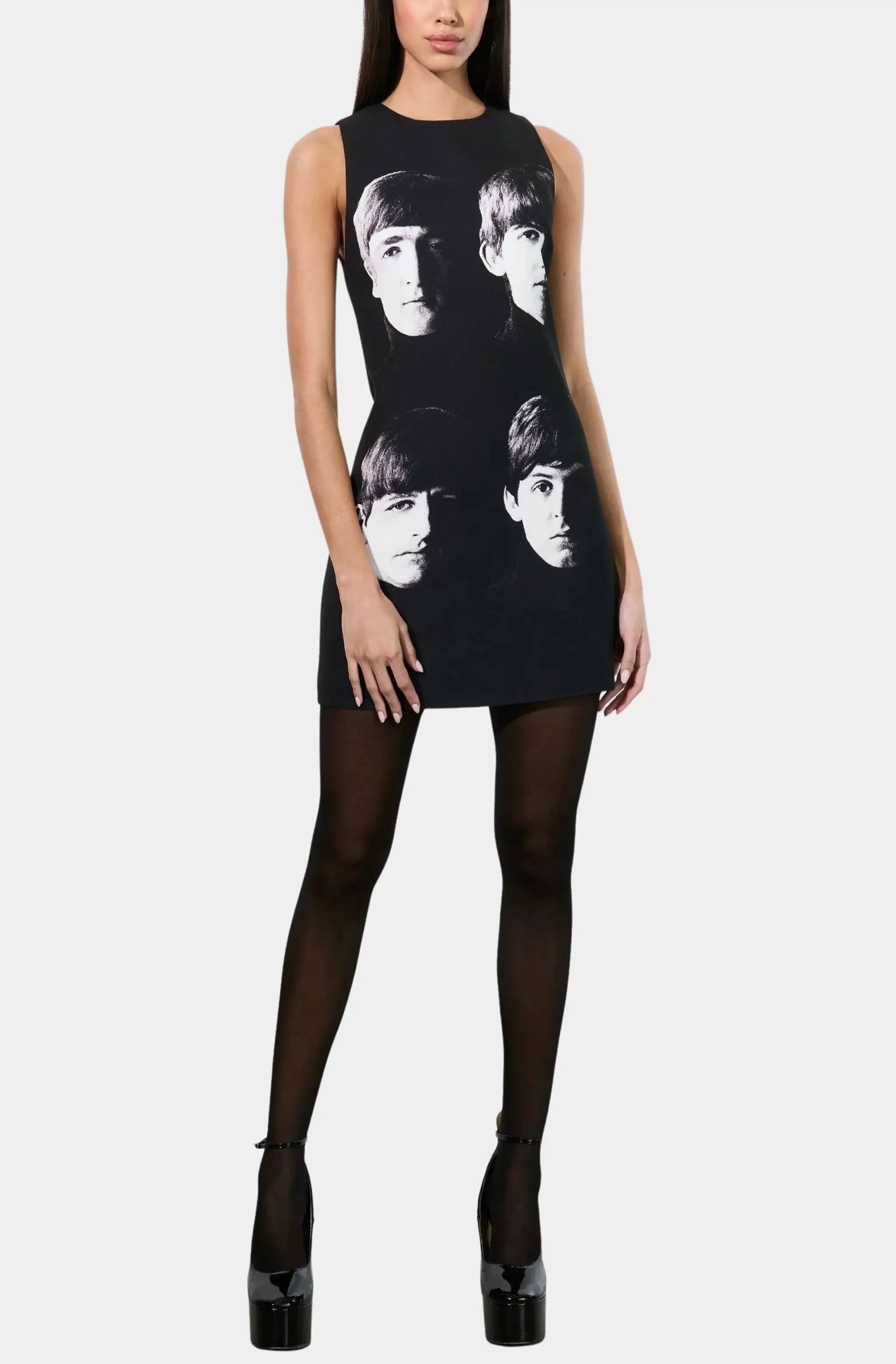 A+O x The Beatles Clyde Shift Dress Velvet unclassified dresses