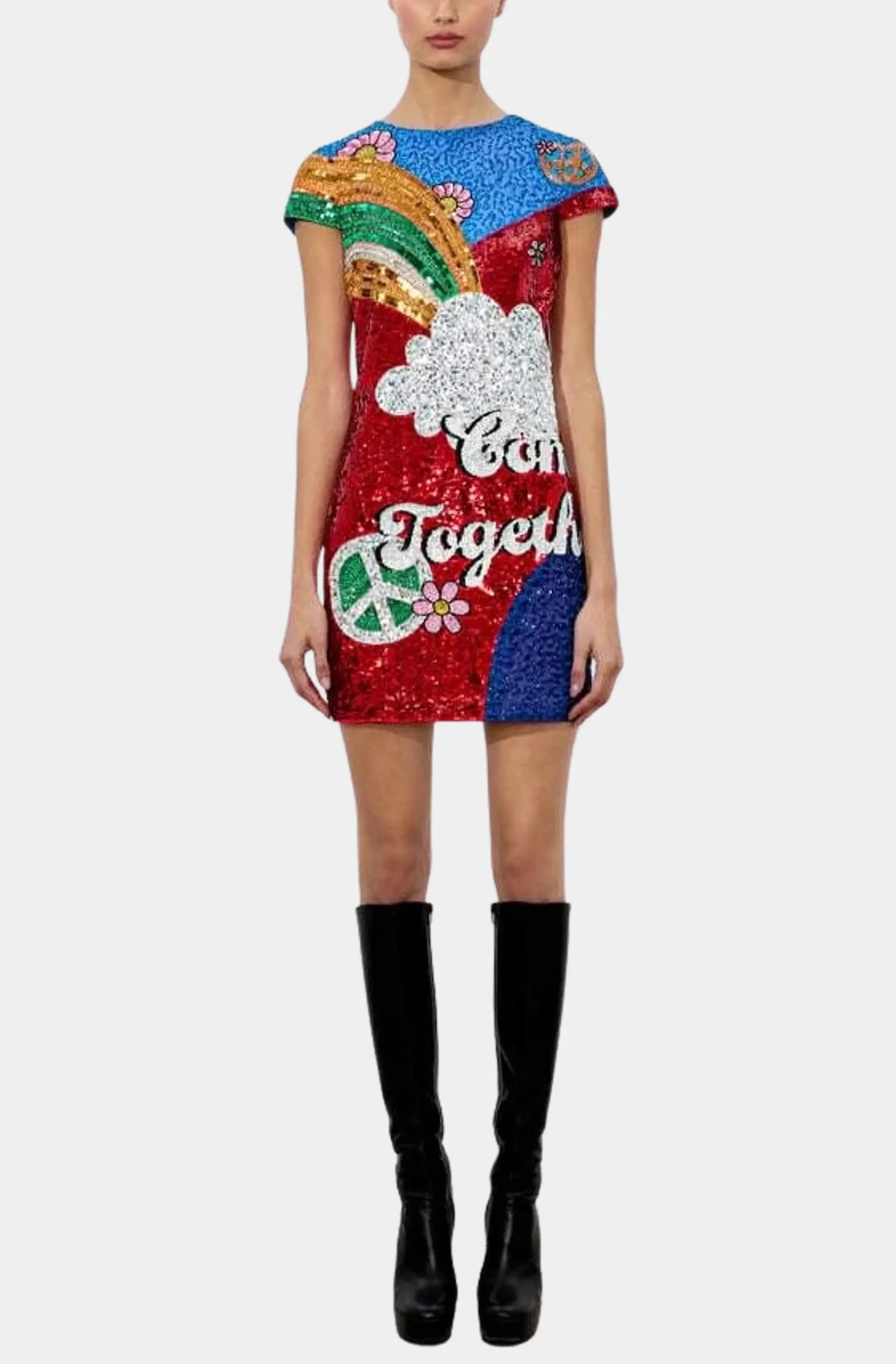 A+O x The Beatles Clyde Shift Dress Chiffon unclassified dresses