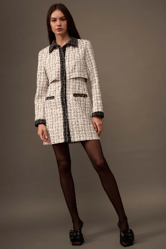 Call Me Coco Tweed Layered-Look Suit Dress Date night unclassified dresses