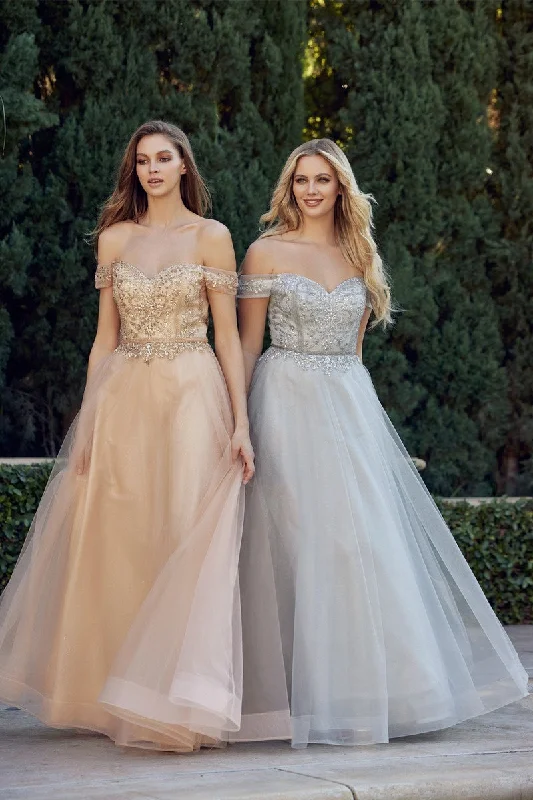 Divine Couture's Shimmering Off-the-Shoulder Prom Dress: A Timeless Masterpiece for Unforgettable Occasions Tiered unclassified dresses