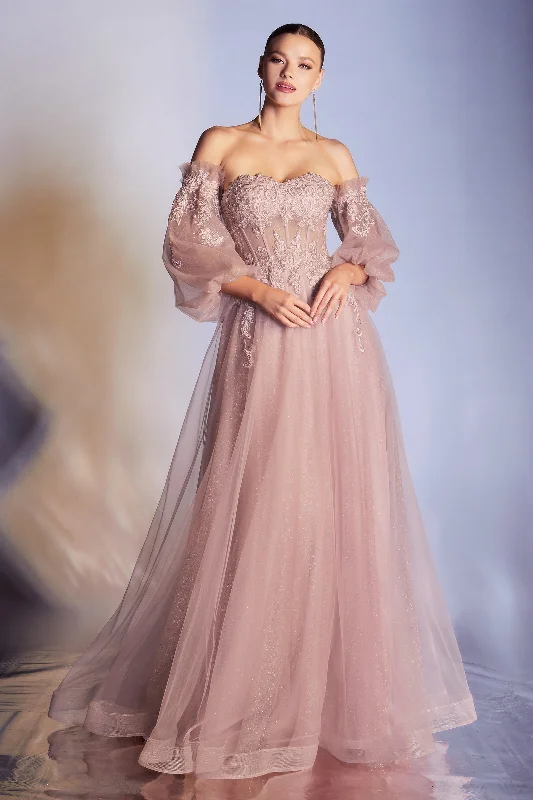 Enchanting Cinderella Divine CD948: Embroidered Elegance for Unforgettable Occasions Sequin unclassified dresses