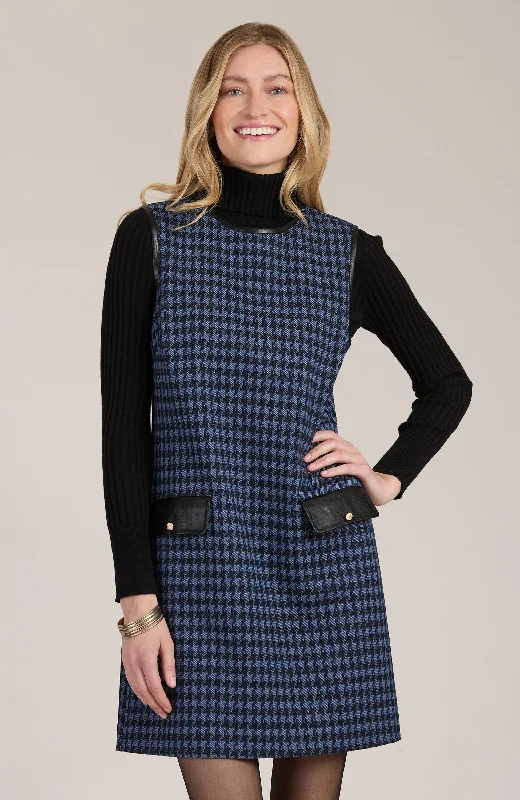 Kirtly Houndstooth Knit Jumper - Navy Formal unclassified dresses