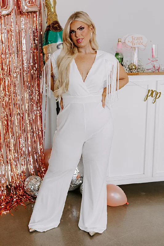 Luxury Excursions Jumpsuit in Ivory Curves Preppy unclassified dresses