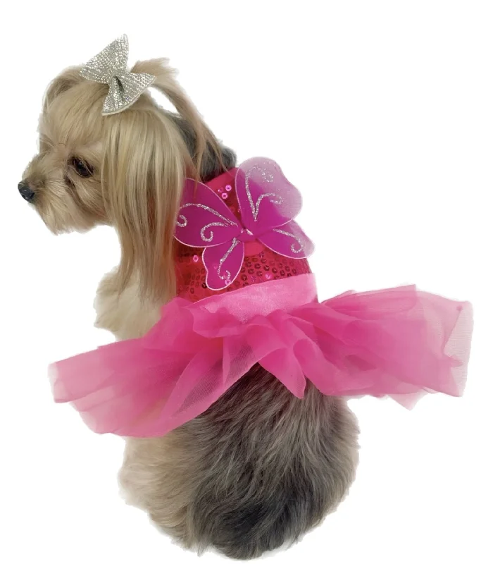 Pawpatu Fuschia Fairy Princes Dress for Pets Flowy unclassified dresses