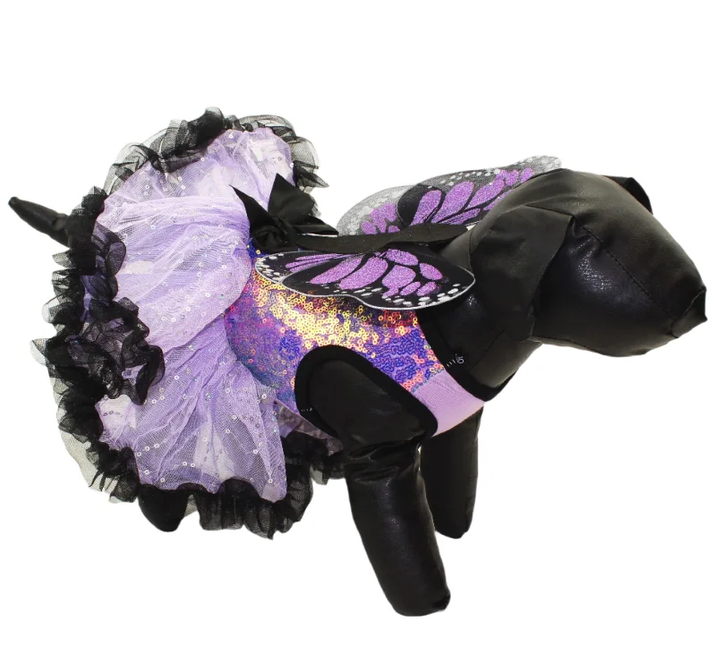 Pawpatu Purple Butterfly Costume Dress for Pets A-line unclassified dresses