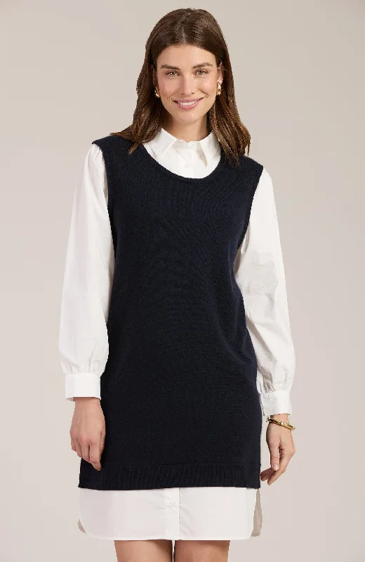 Scout Cashmere Twofer Dress - Navy Trendy new unclassified dresses