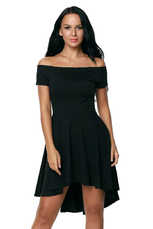 Black All The Rage Skater Dress Graduation unclassified dresses