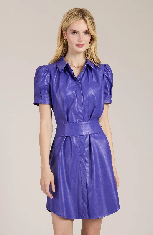 Veronica Vegan Leather Dress - Violet Popular unclassified dresses