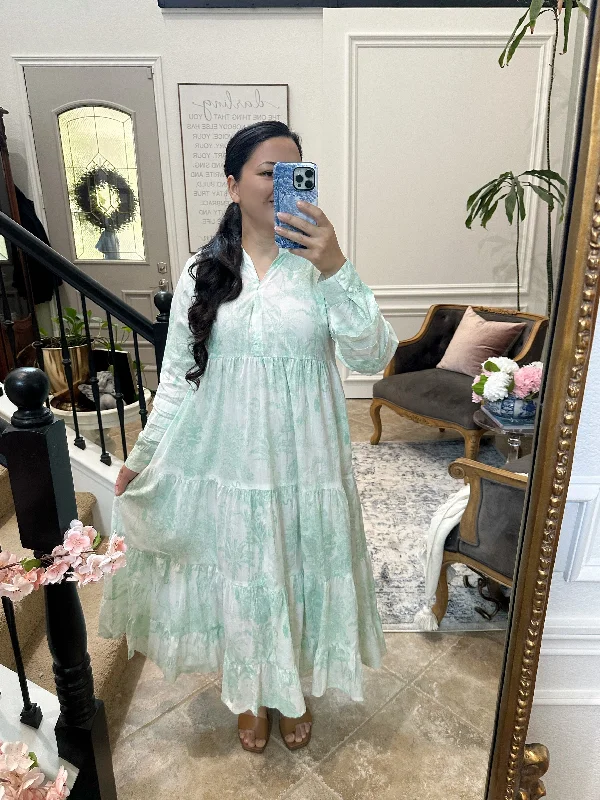 Zuri Mint Toile Cotton Dress Gothic unclassified dresses