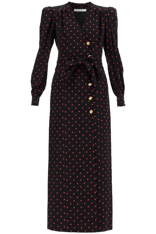 Alessandra Rich silk maxi dress with polka dots Maxi Skirt Set