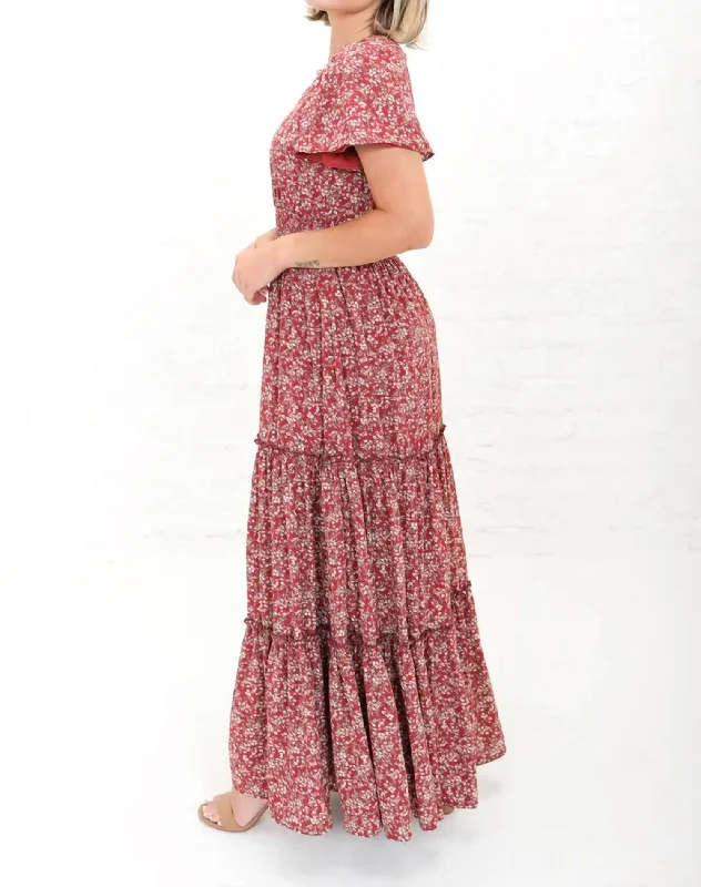 Pretend For The Day Maxi Dress in Red Maxi Skirt Glam